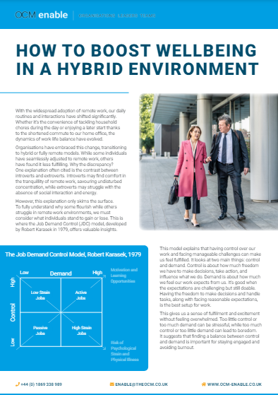 How to boost wellbeing in a hybrid environment 